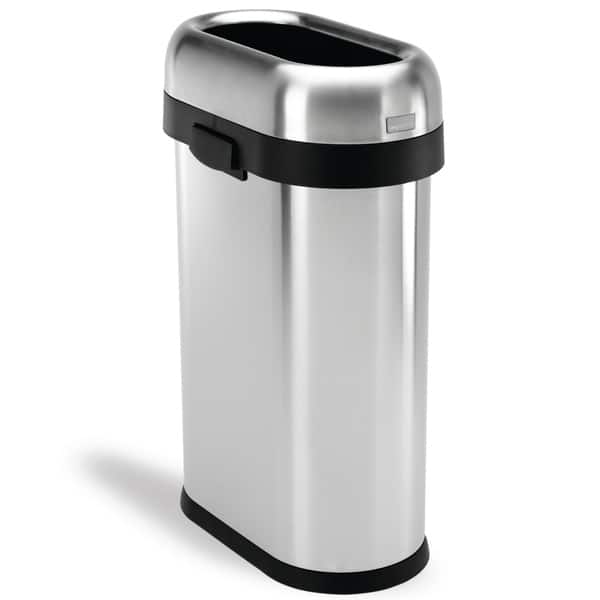 simplehuman 30 Liter / 8 Gallon Under Counter Kitchen Cabinet Pull-Out  Trash Can, Heavy-Duty Steel Frame 