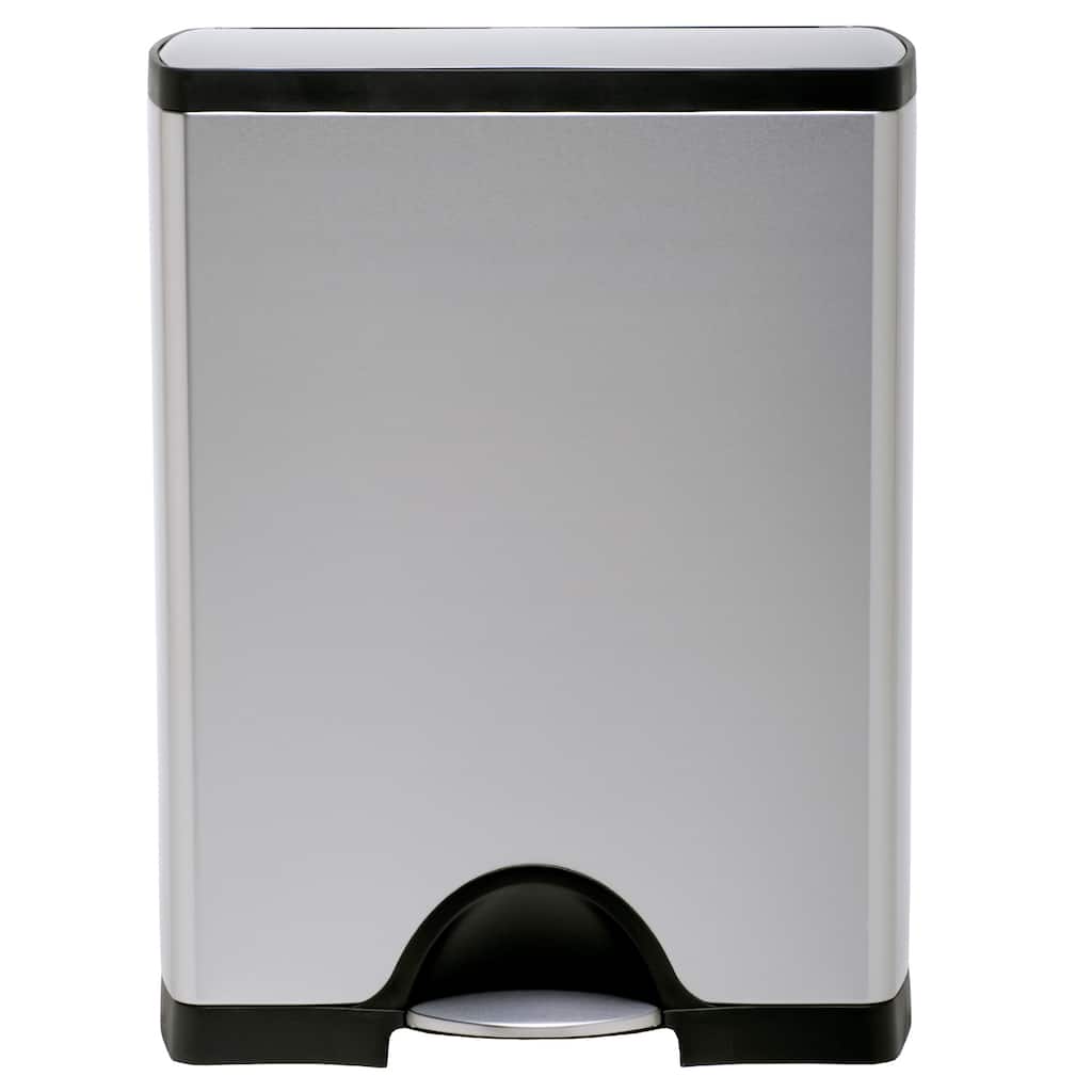 simplehuman Rectangular Step Brushed Stainless Steel Trash Can (13 Gallons)