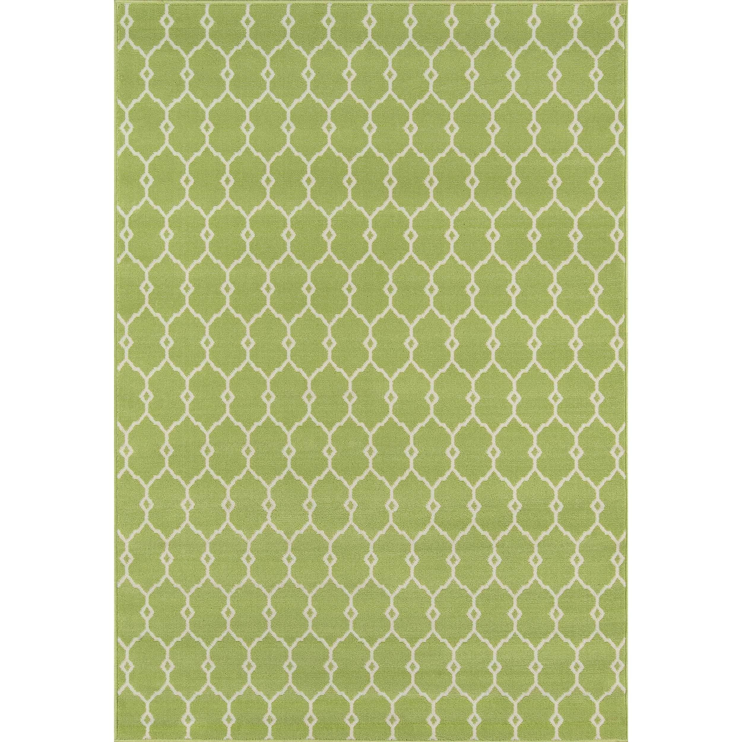 Indoor/outdoor Green Trellis Rug (311 X 57)