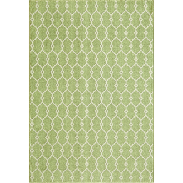 Indoor/Outdoor Green Trellis Rug (23 x 46)