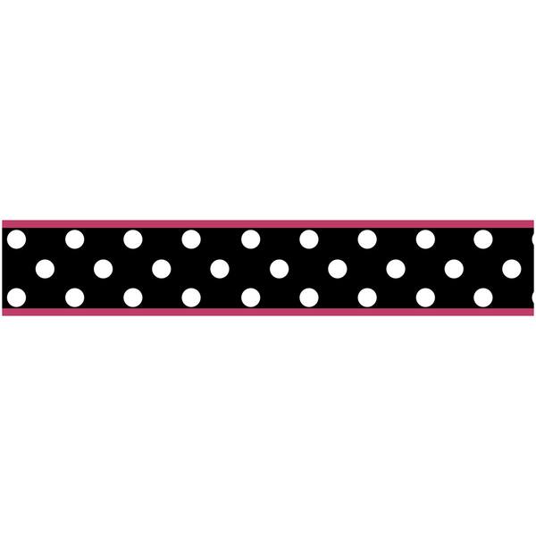 Sweet JoJo Designs Pink and Black Hot Dot Wall Border - Overstock - 8035950
