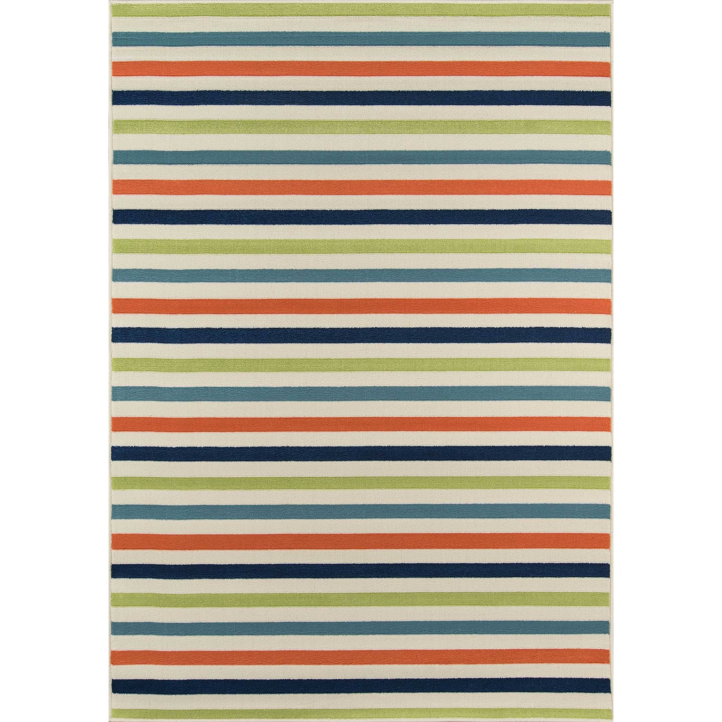 Indoor/outdoor Multicolor Striped Rug (53 X 76)
