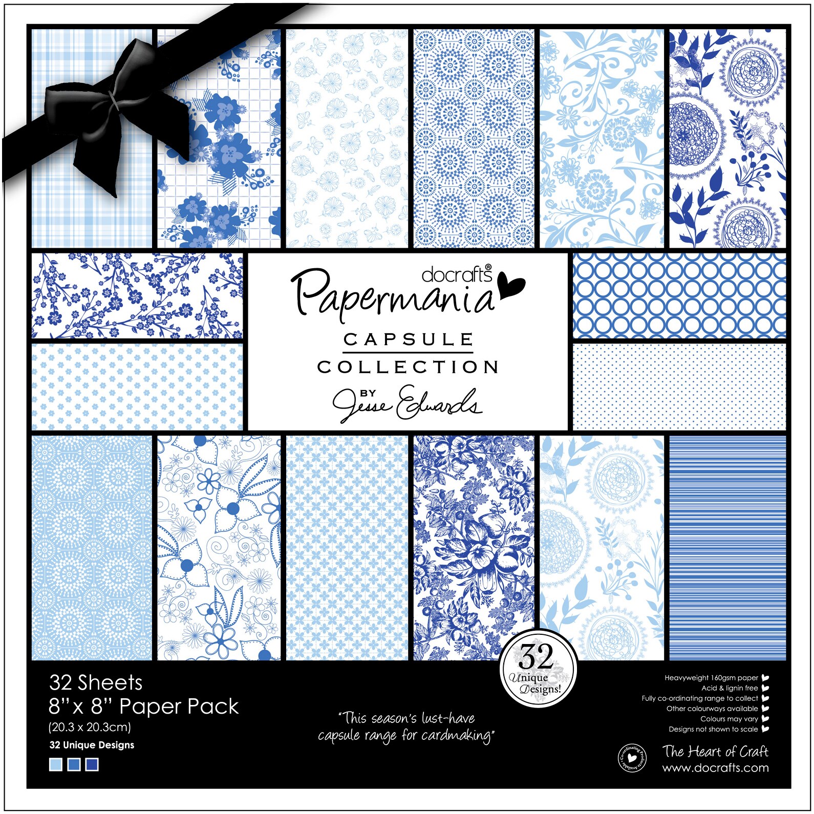Docrafts Papermania 12x12/" 48 Sheets Scrapbooking Coloured Paper Pack 160gsm