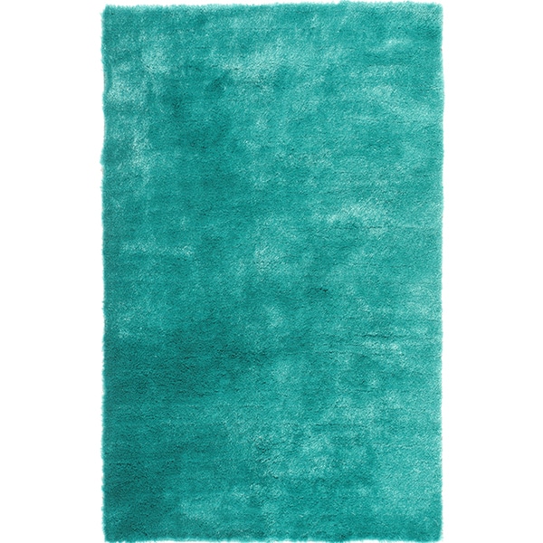 Handmade Posh Teal Shag Rug (8 x 10)