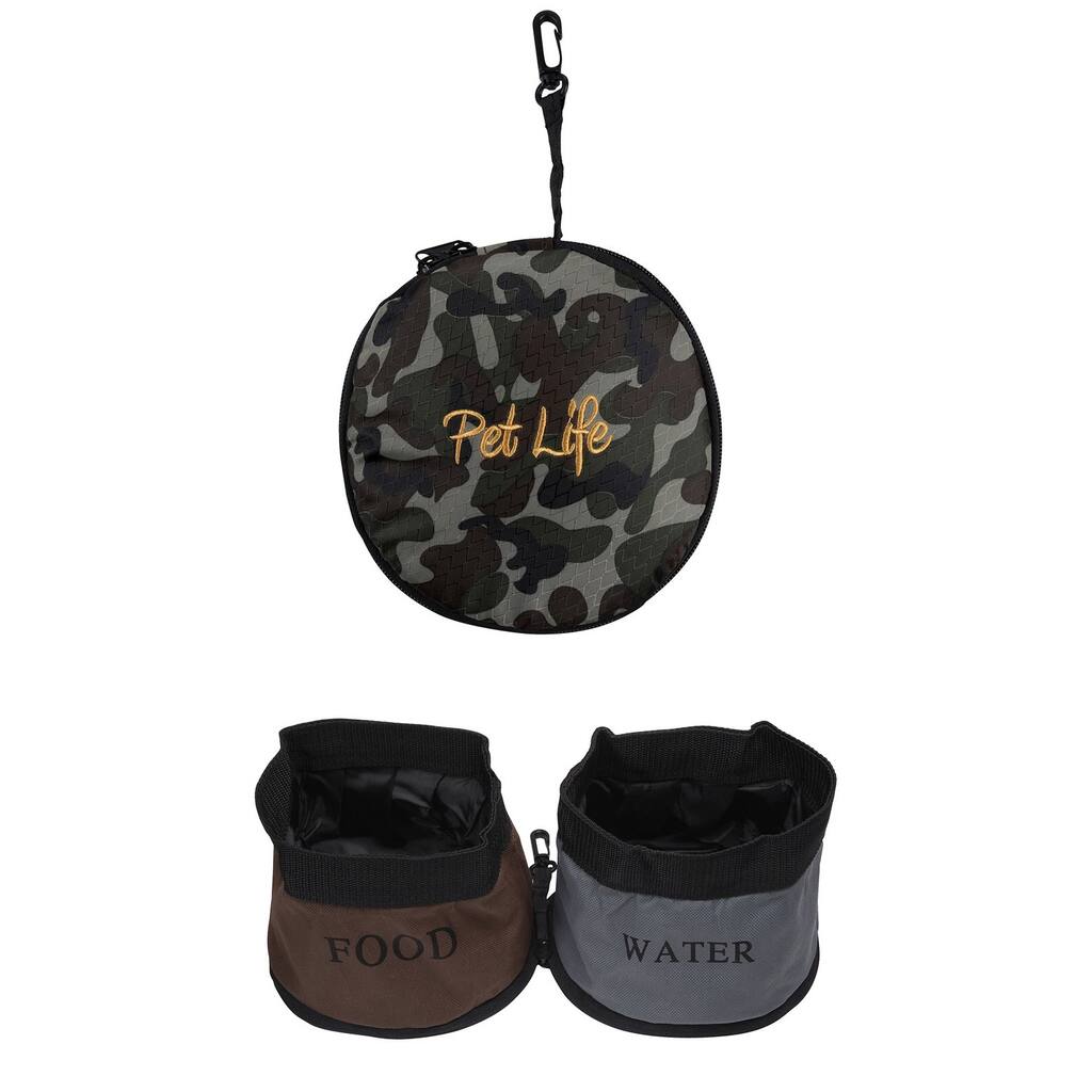 Ripstop Nylon Double Folding Pet Bowl