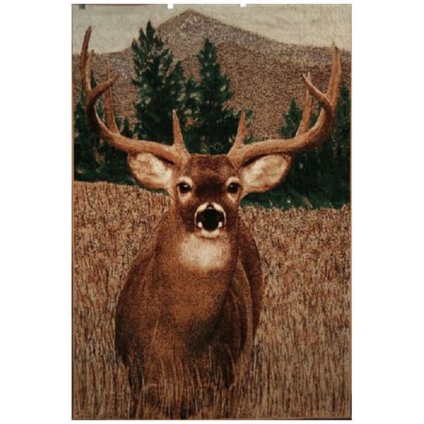 Lodge Buck Area Rug (53 x 73)