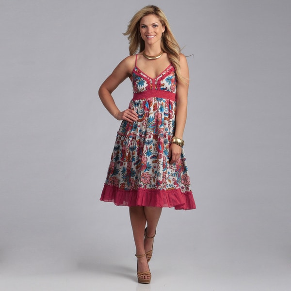 Just Funky Women's Floral Sundress Just Funky Casual Dresses