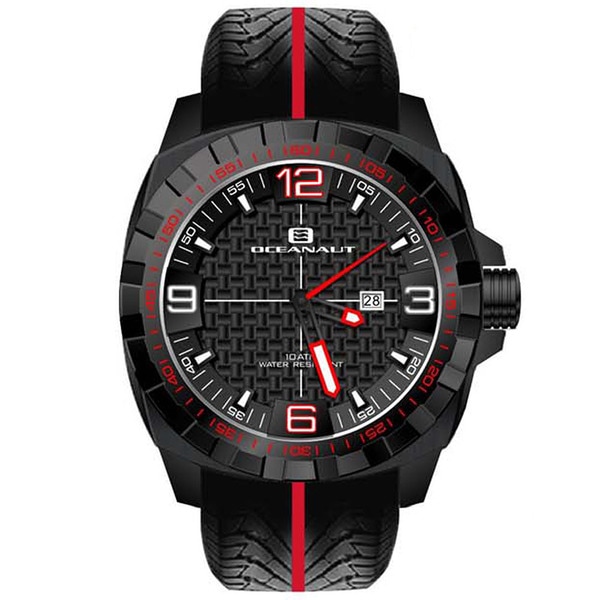 Oceanaut Men's Fair Play Black/Red Stainless Steel Watch Oceanaut Men's More Brands Watches