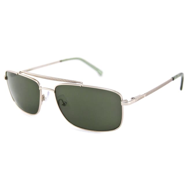 Lacoste Mens/unisex L133s Gold/green Aviator Sunglasses