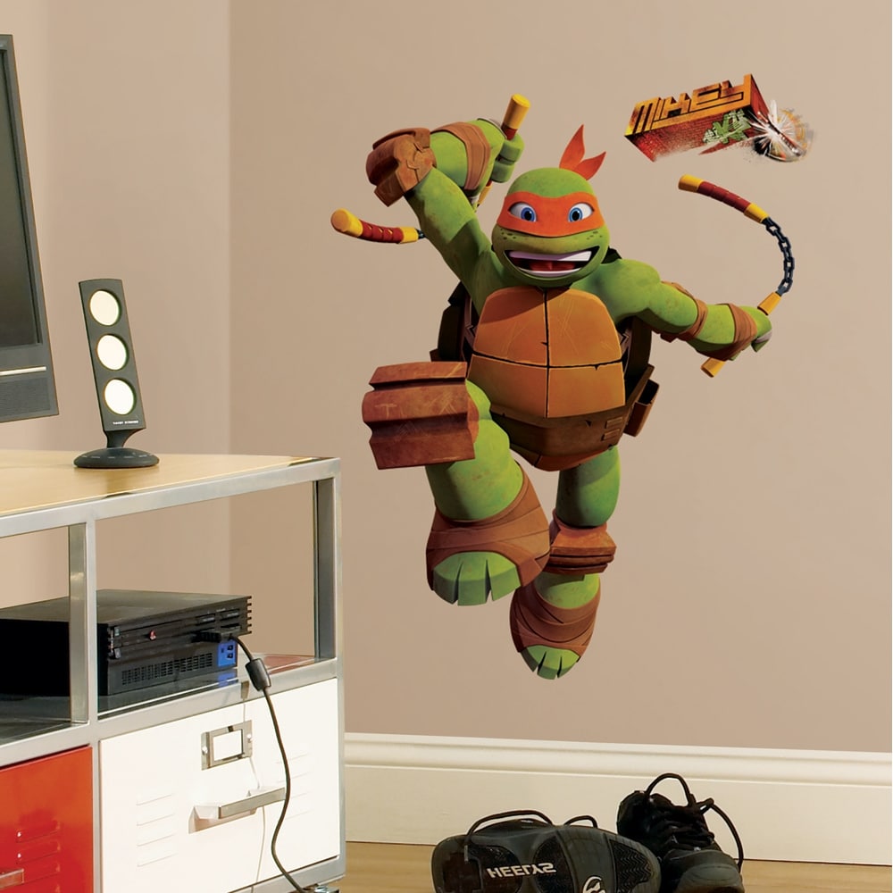 Teenage Mutant Ninja Turtles Mike Peel   Stick Giant Wall Decals