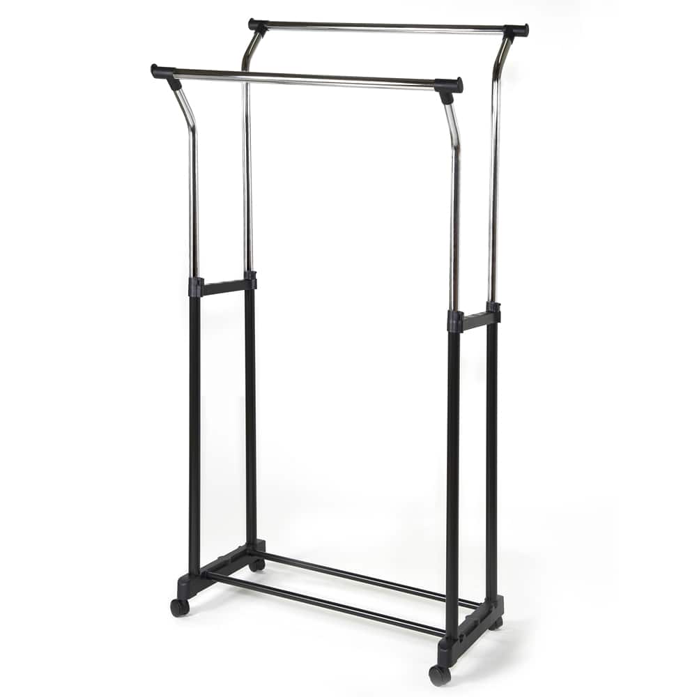 Storage Basics Adjustable Double Garment Rack