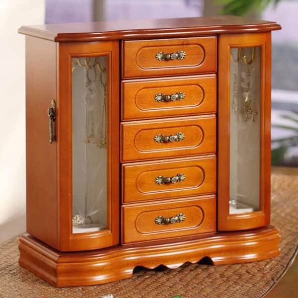 Shop London Collection Brown 2 Door Jewelry Box Free Shipping