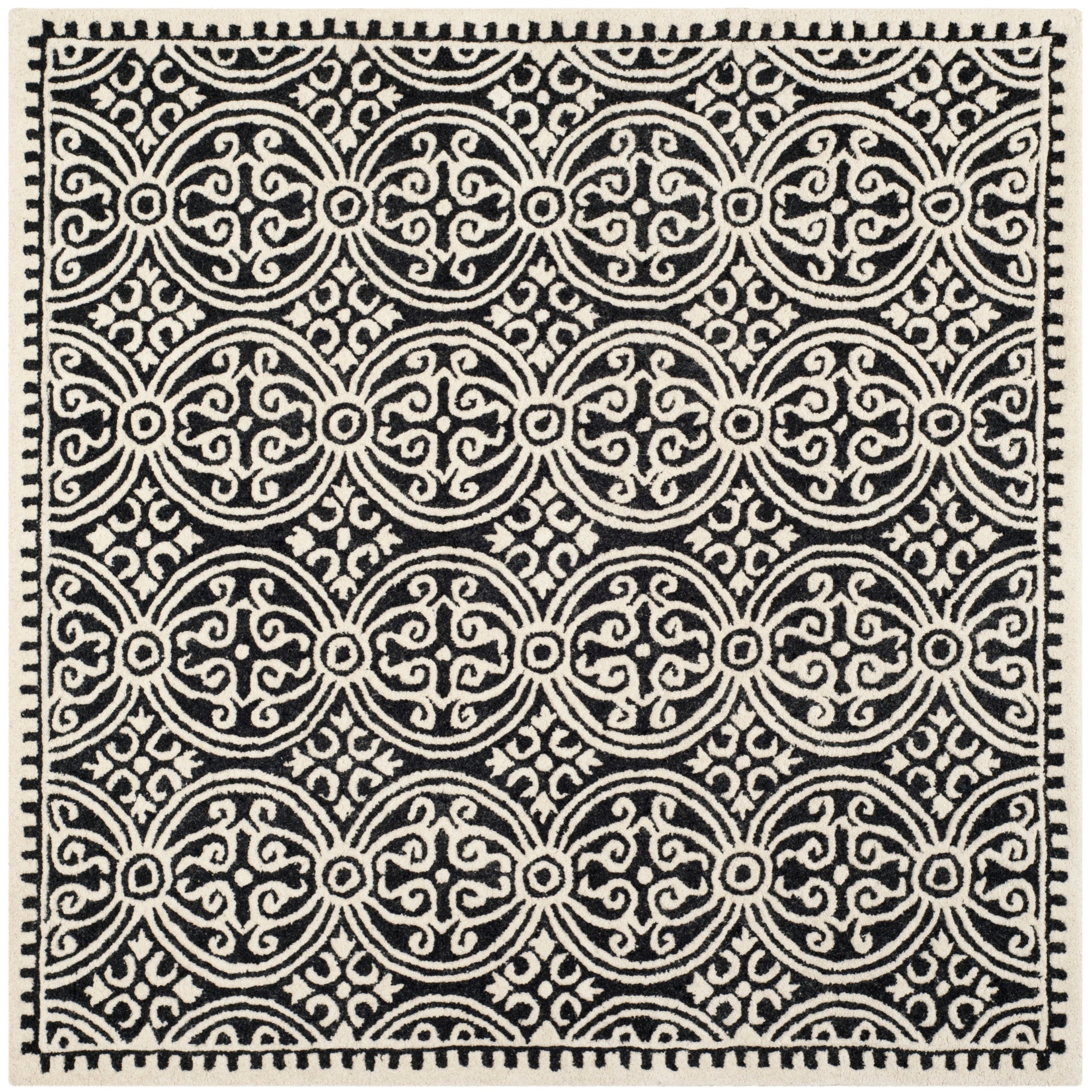 Safavieh Handmade Cambridge Moroccan Traditional Black Wool Rug (6 Square)