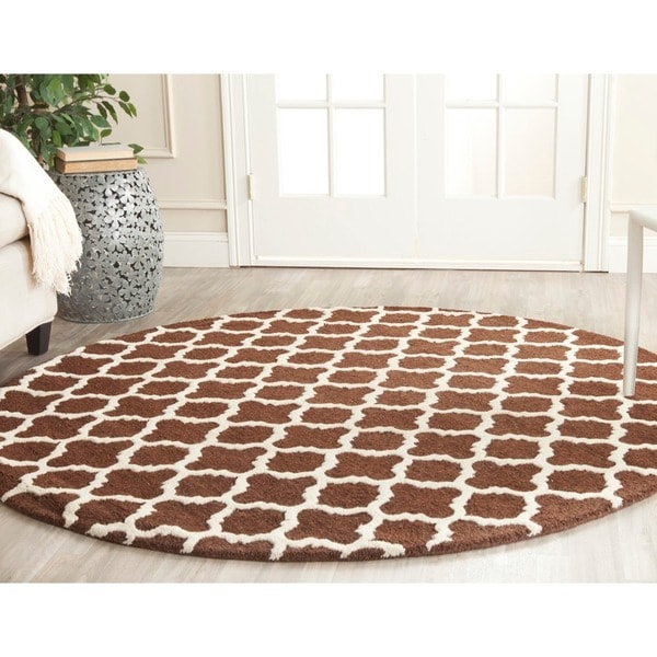 Safavieh Handmade Cambridge Moroccan Dark Brown Pure Wool Rug (6