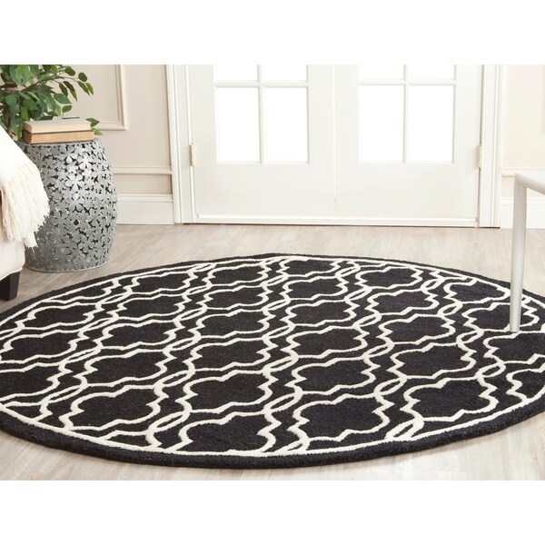 Shop Safavieh Handmade Cambridge Moroccan Black Wool Rug X Round On Sale Free