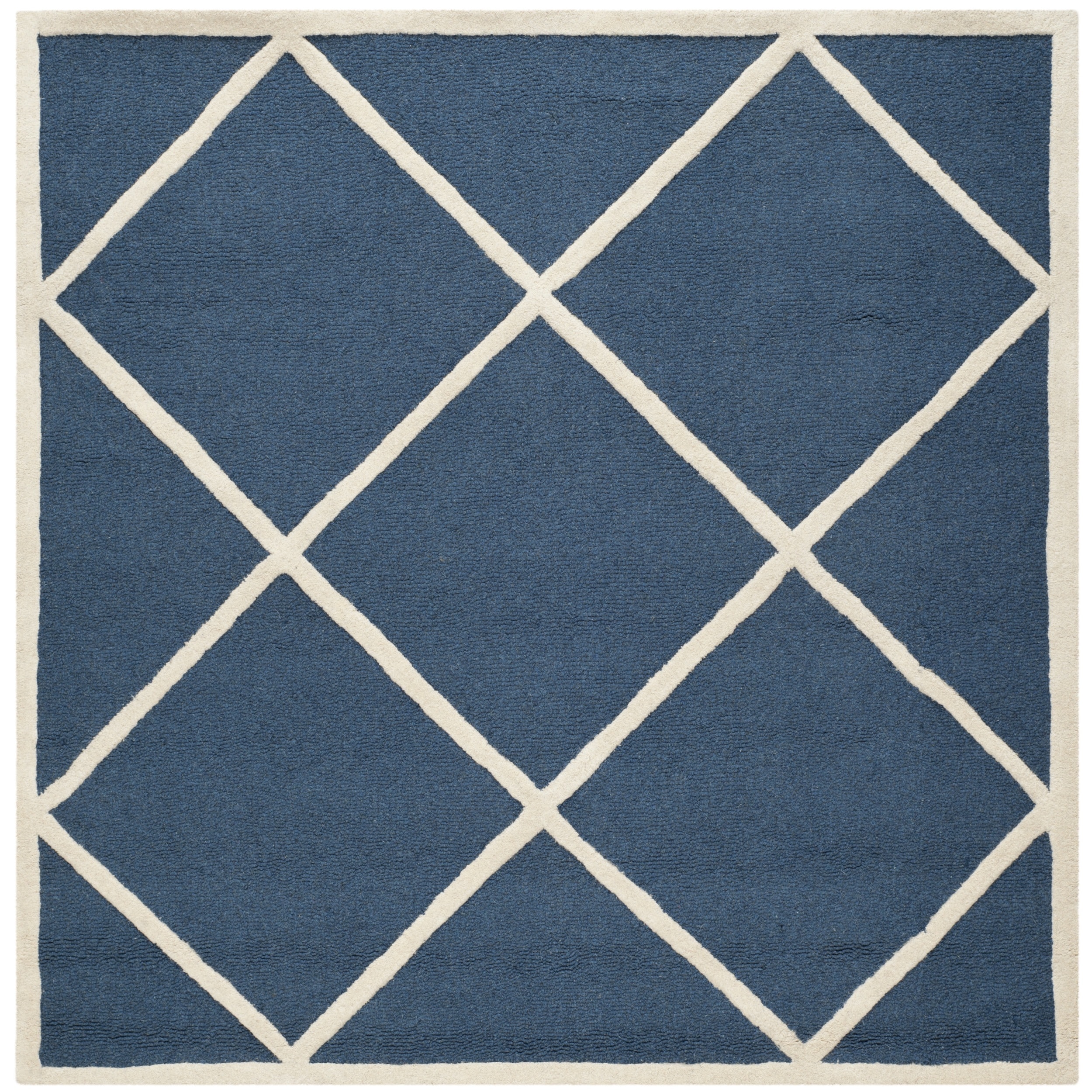 Safavieh Handmade Cambridge Moroccan Navy Tufted Wool Rug (6 Square)