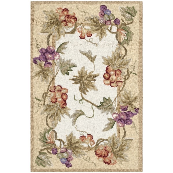 Safavieh Hand hooked Chelsea Ivory Wool Rug (18 x 26)