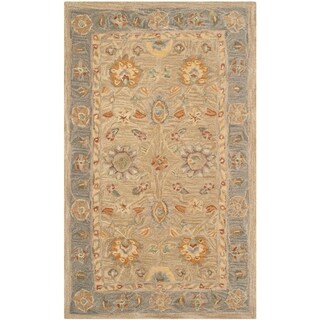 Safavieh Hand-made Anatolia Teal/ Camel Wool Rug (2'3 x 8') - 15402011 ...