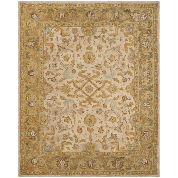 Safavieh Hand made Anatolia Ivory/ Brown Wool Rug (8' x 10') Safavieh 7x9   10x14 Rugs