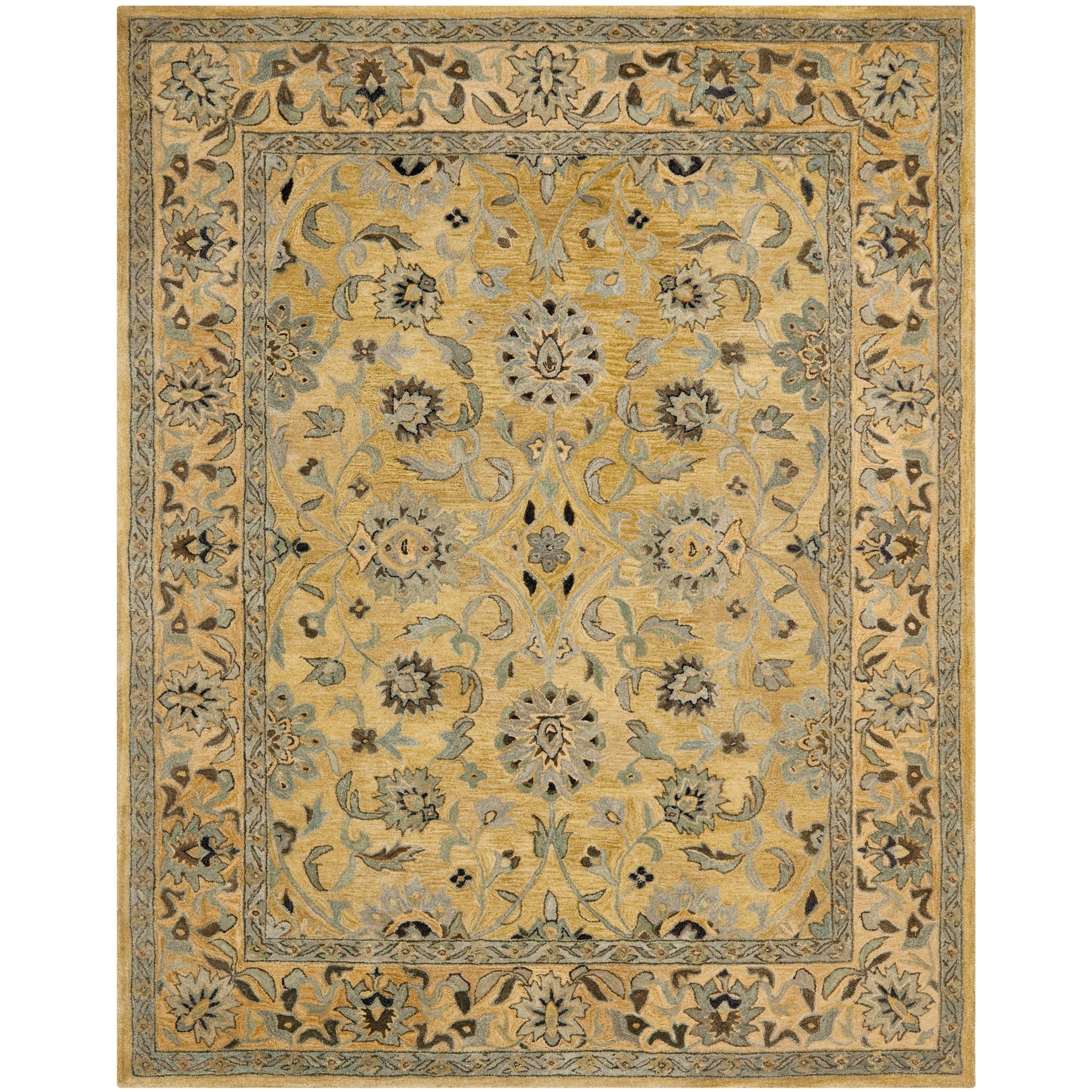 Safavieh Hand made Anatolia Golden Pear/ Smoke Wool Rug (8 X 10)