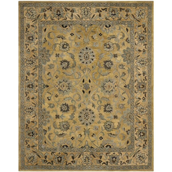 Safavieh Handmade Anatolia Oriental Golden Pear/ Smoke Hand-spun Wool Rug - 9' x 12'