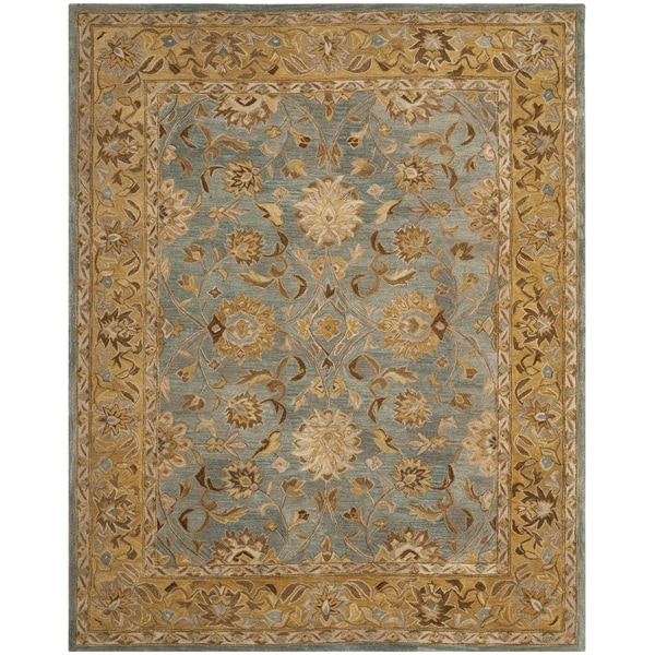 Safavieh Handmade Anatolia Oriental Blue/ Green Hand-spun Wool Rug (8 ...