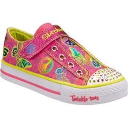 glow toes shuffles twinkle skechers pink