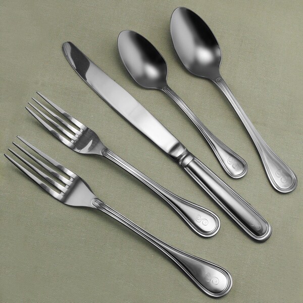 Shop Bryn Personalized 45-piece Stainless Steel Flatware Set - Free ...