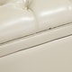 preview thumbnail 5 of 7, Hastings Tufted Ivory Leather Storage Ottoman by Christopher Knight Home