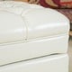 preview thumbnail 6 of 7, Hastings Tufted Ivory Leather Storage Ottoman by Christopher Knight Home