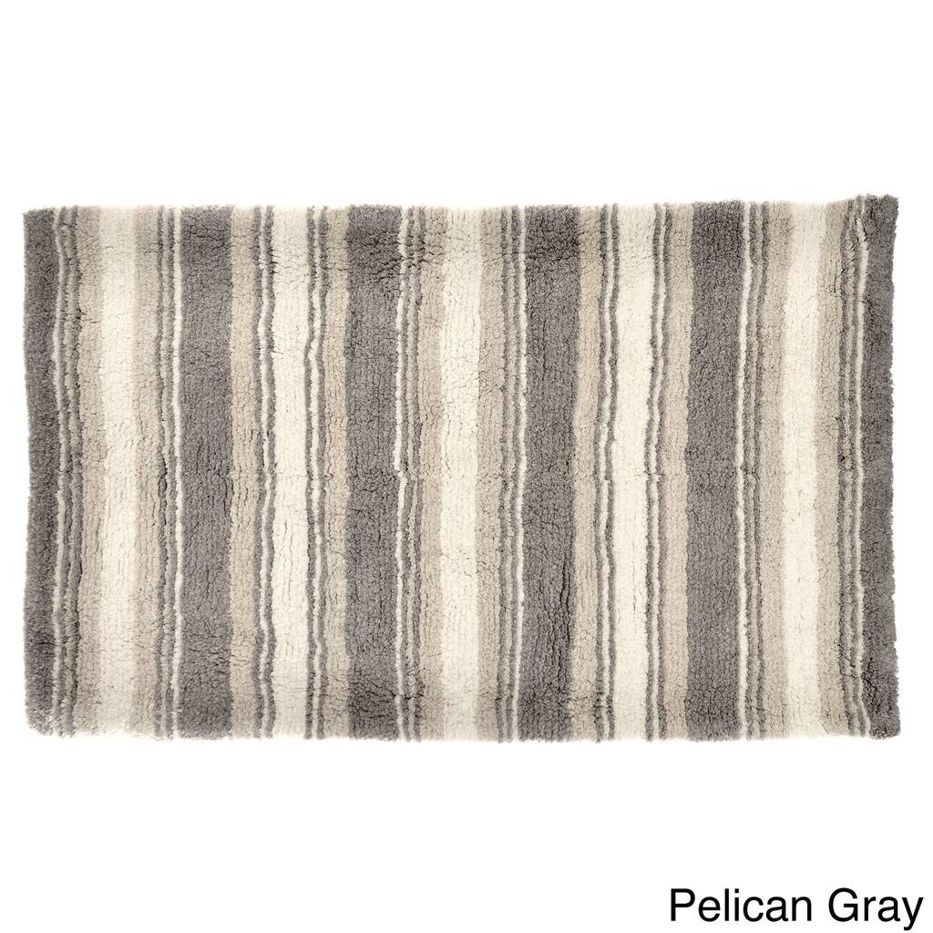 Tommy Bahama Breeze Stripe Cotton 21 x 34 Bath Rug - 1'9" x 2'10"