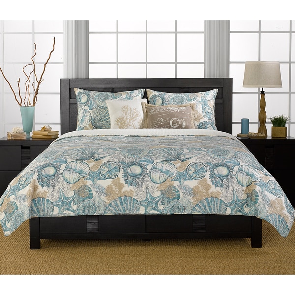 Brushed Ashore Blue 3 piece Quilt Set Quilts