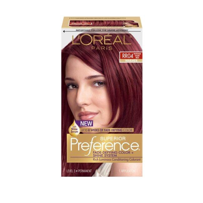 L Oreal Superior Preference Intense Dark Red Rr04 Hair Color