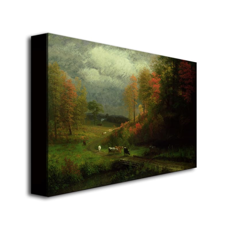 Albert Bierstadt 'Rainy Day in Autumn' Canvas Art - Multi - Bed Bath ...