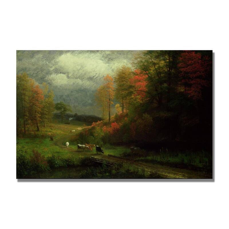 Albert Bierstadt 'Rainy Day in Autumn' Canvas Art - Multi - Bed Bath ...