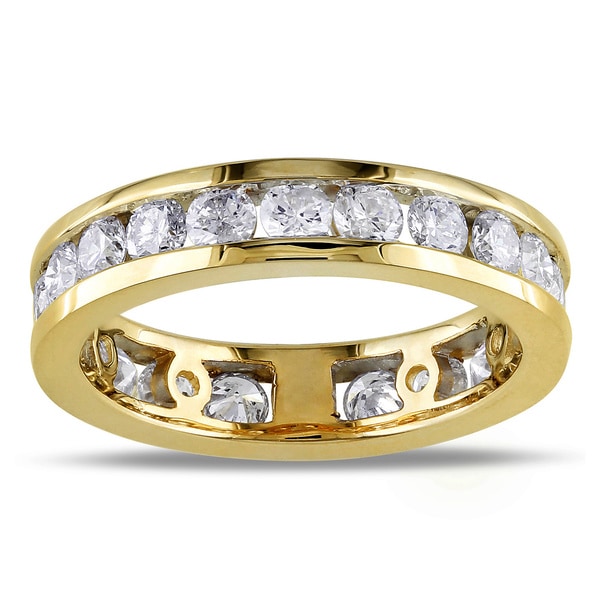 Miadora Signature Collection 14k Gold 2ct TDW Diamond Eternity Ring ...