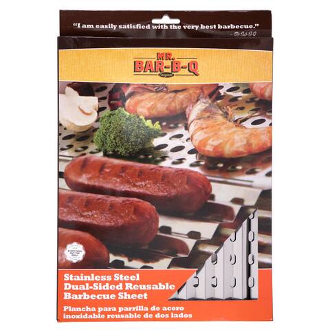 Mr. Bar-B-Q Stainless Steel Dual-sided Reusable Barbecue Sheet