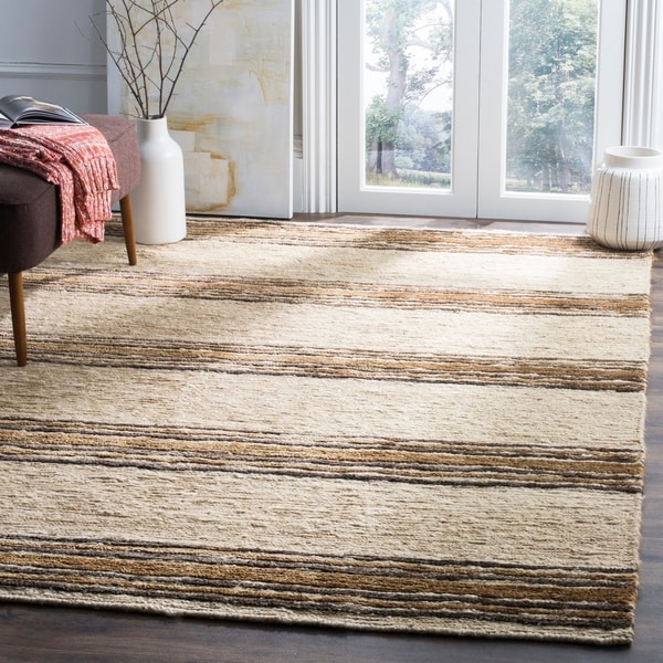 Safavieh Hand-knotted Bohemian Natural/ Rust Wool Rug - 9' x 12'