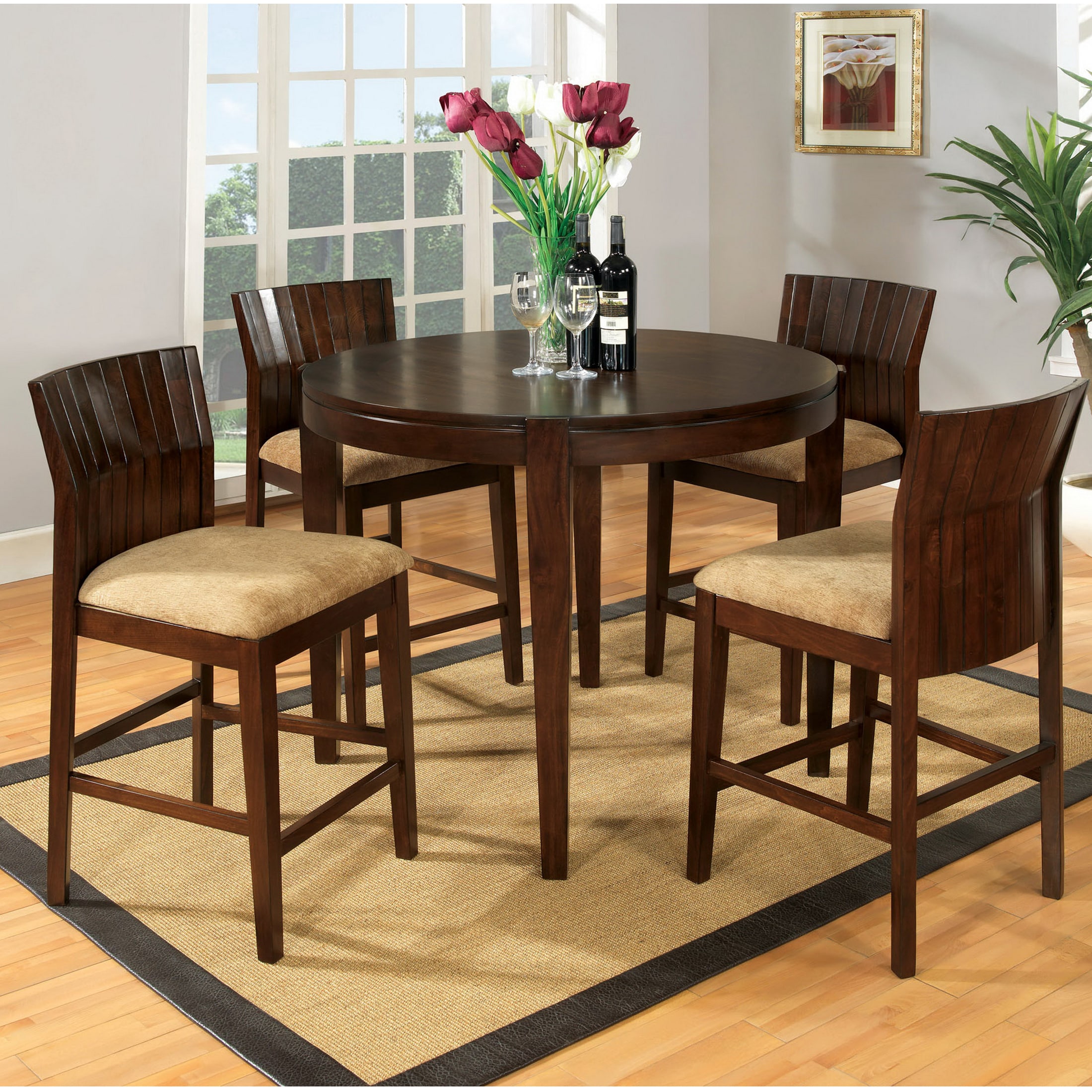 Furniture Of America Furniture Of America Walnut Finish 5 piece Dining Set Walnut Size 5 Piece Sets