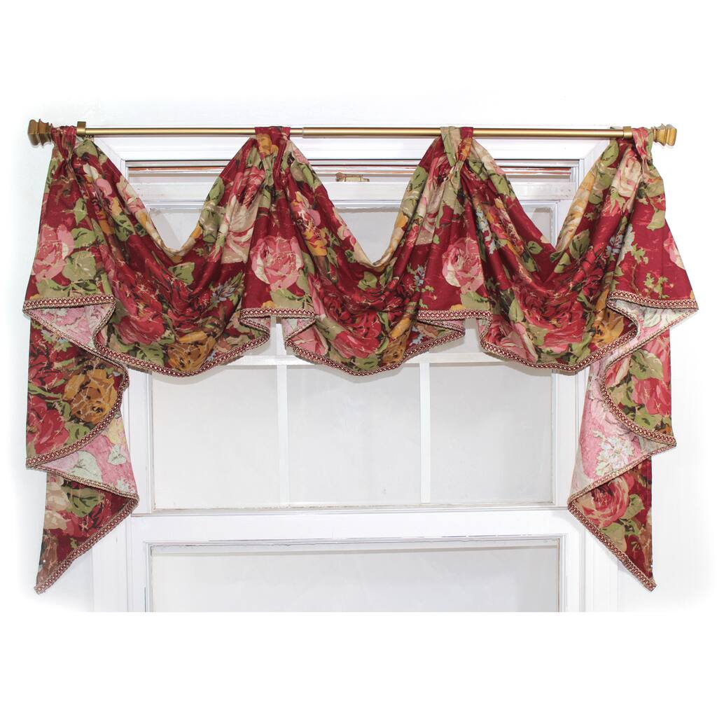 'Delora' Rouge 3-scoop Victory Swag Valance