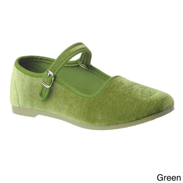green velvet mary janes
