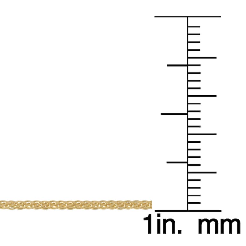 Fremada 14k Yellow Gold 1.4-mm Square Wheat 18-inch Chain