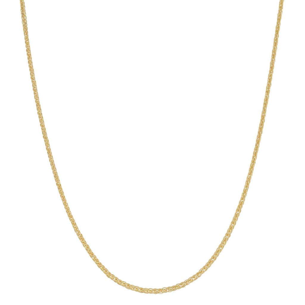 Fremada 14k Yellow Gold 1.4-mm Square Wheat 18-inch Chain