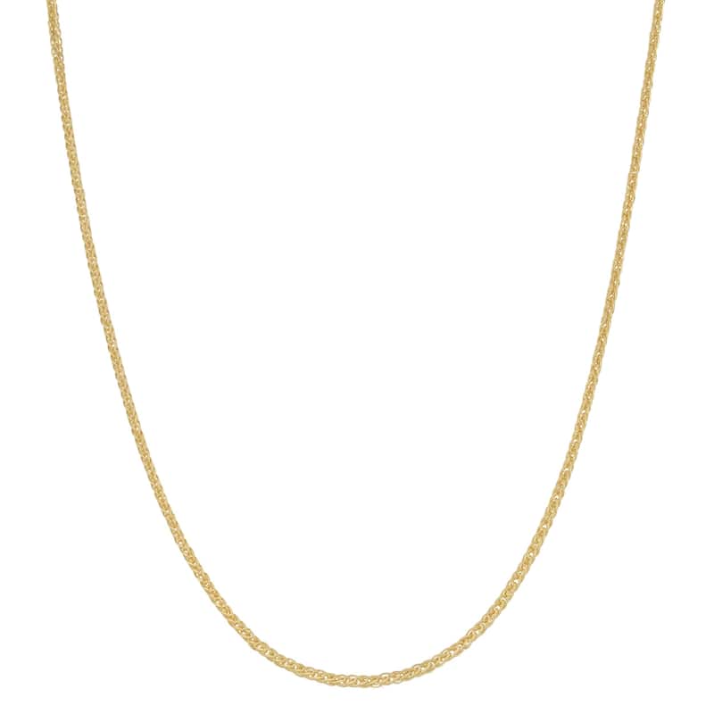 Fremada 14k Yellow Gold 1.4-mm Square Wheat 18-inch Chain