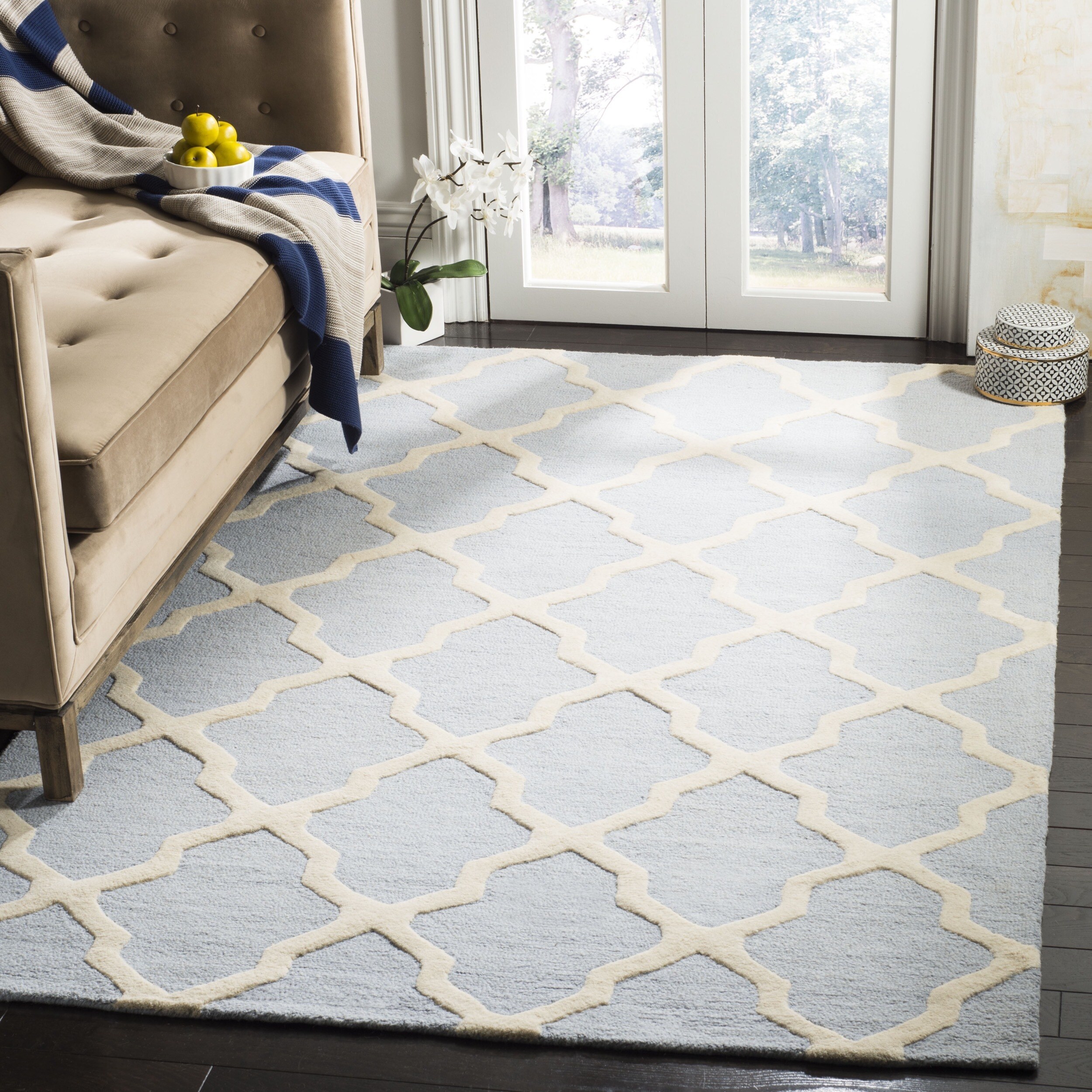 Shop Safavieh Handmade Moroccan Cambridge Light Blue Ivory Wool Rug X On Sale