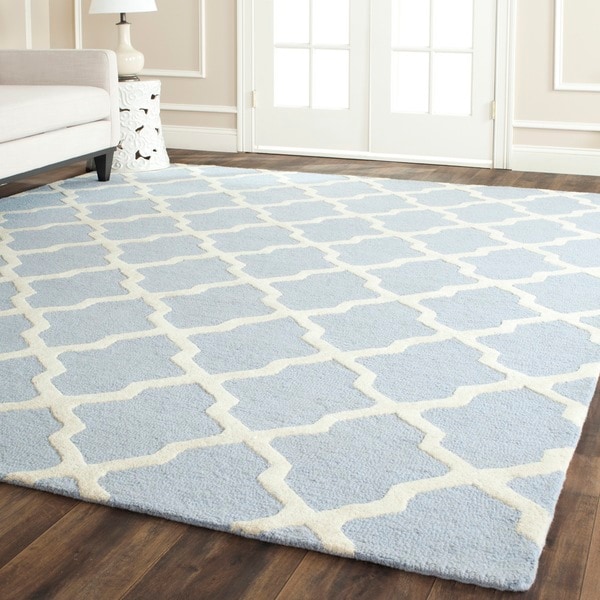 safavieh handmade moroccan cambridge light blue/ ivory