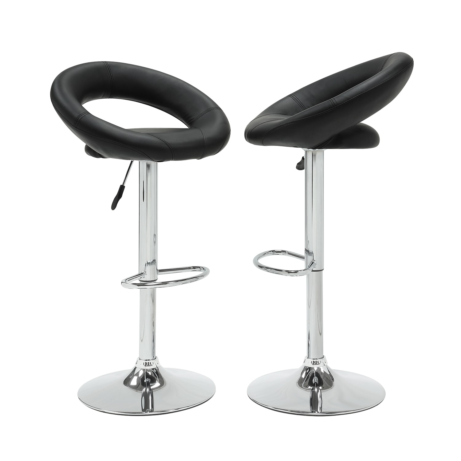 Tribecca Home Clover Adjustable Swivel Barstools (set Of 2)