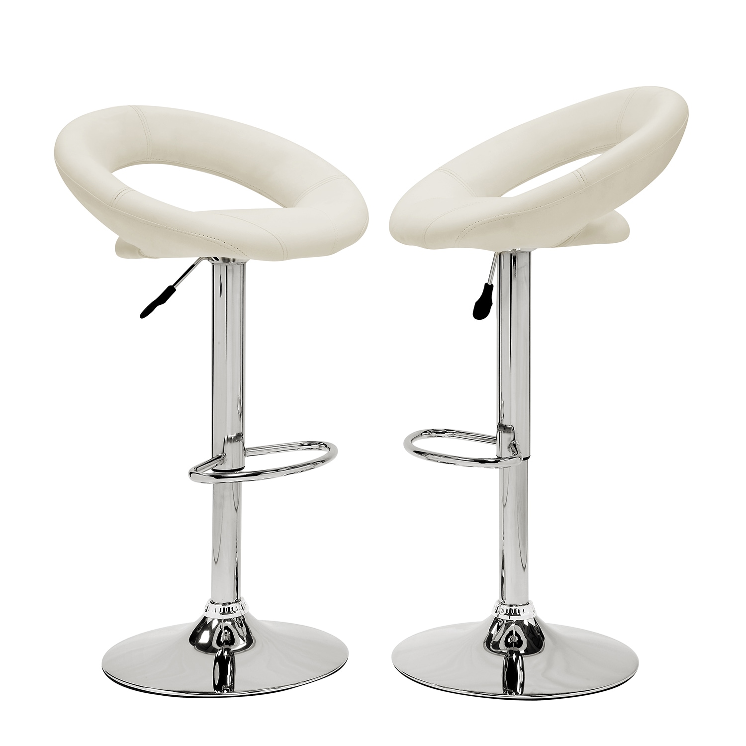 Tribecca Home Clover Adjustable Swivel Barstools (set Of 2)