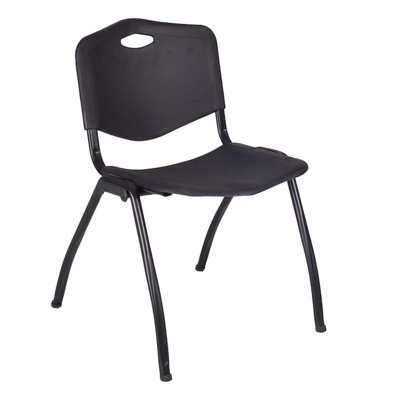 'M' Plastic Stack Chair - Black