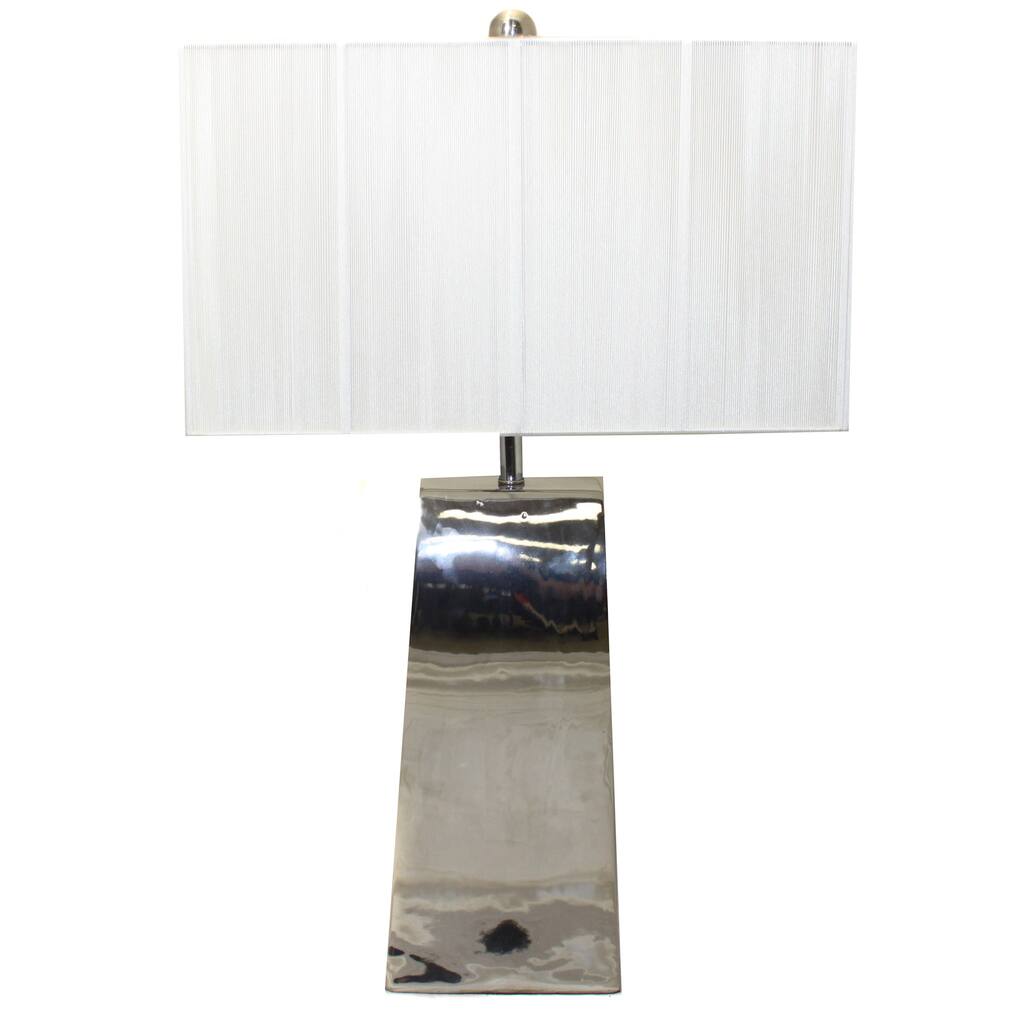 Casa Cortes Ceramic Silver Contempo 30 Inch Table Lamp